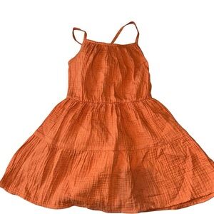 Cat & Jack Vibrant Orange Kids Dress w/Keyhole Back